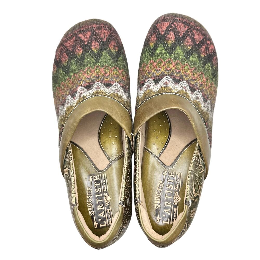 L’Artiste Spring Step | Women | Zagabank Art Knit Leather Slip-On Shoes | US 6.5 - Picture 6 of 13